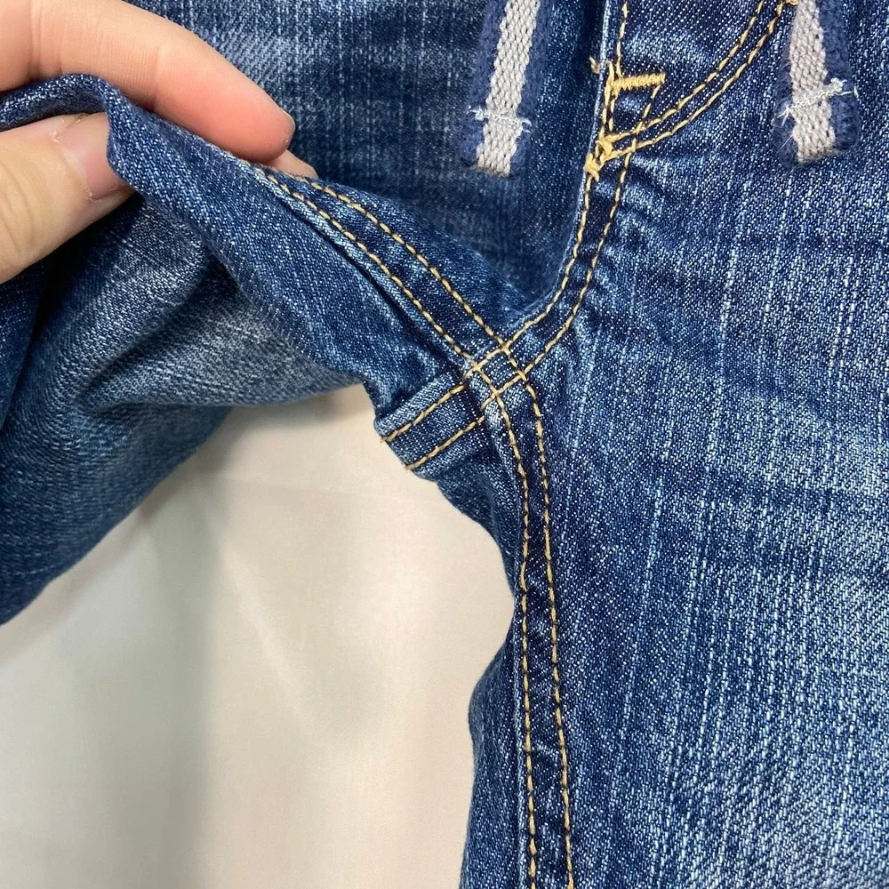 Baby GAP unisex pull on cotton blue denim medium wash jeans pants casual 12-18 m